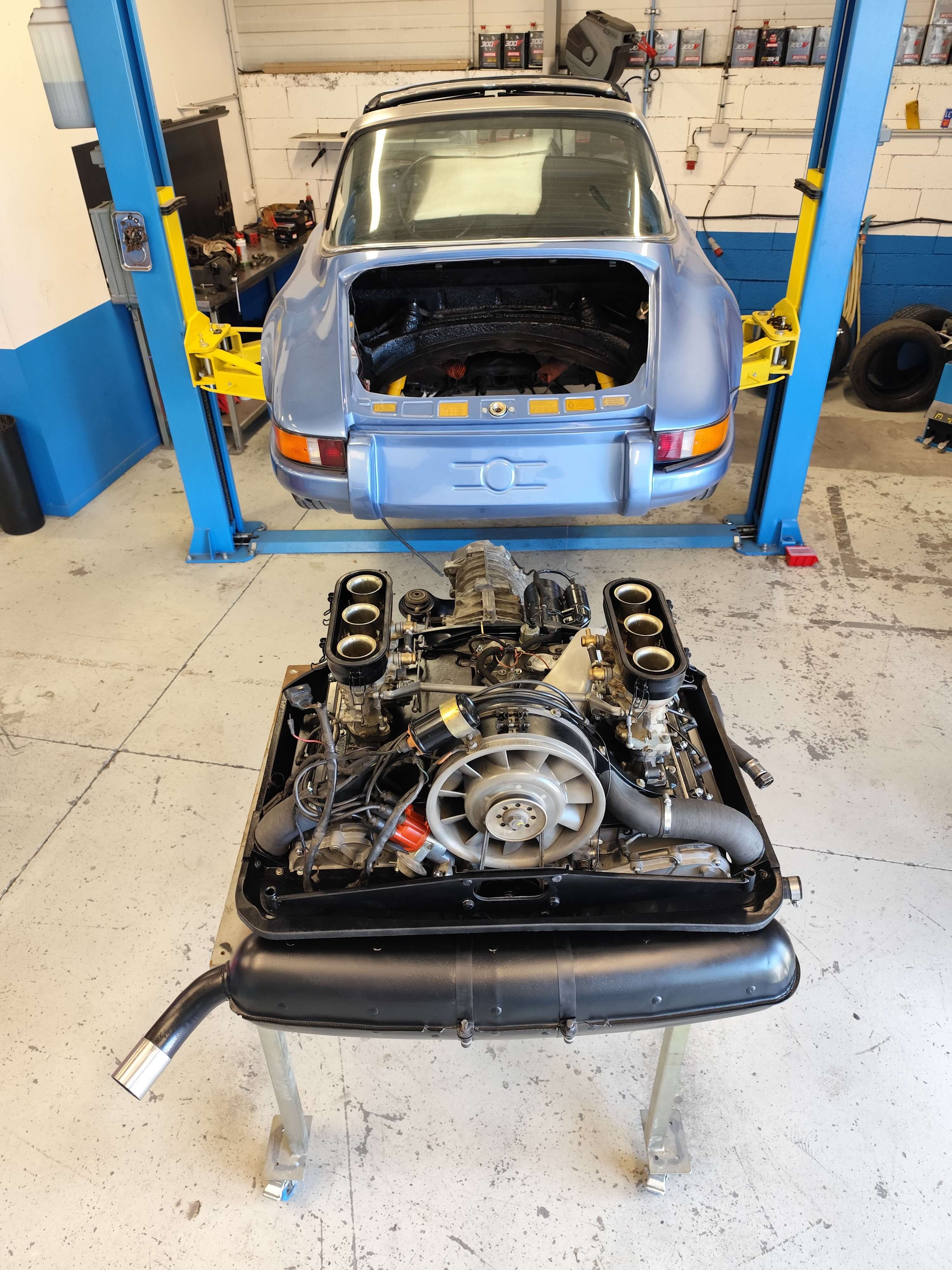 Moteur anciennement restauré